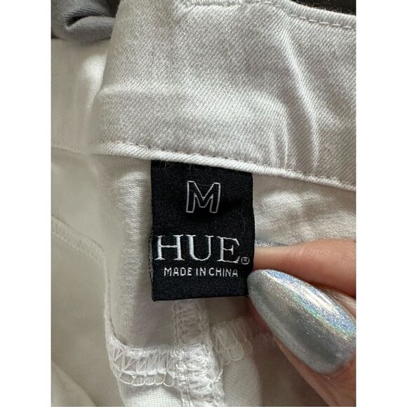 Hue white high waist distressed jeggings sz medium‎ - Picture 7 of 9